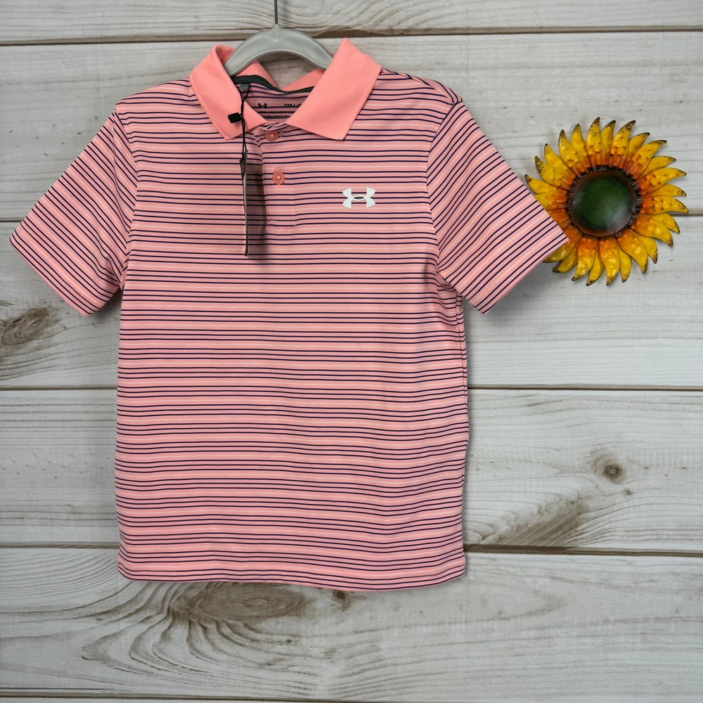 Under Armour Boys Performance Stripe Polo Tee YXS/7